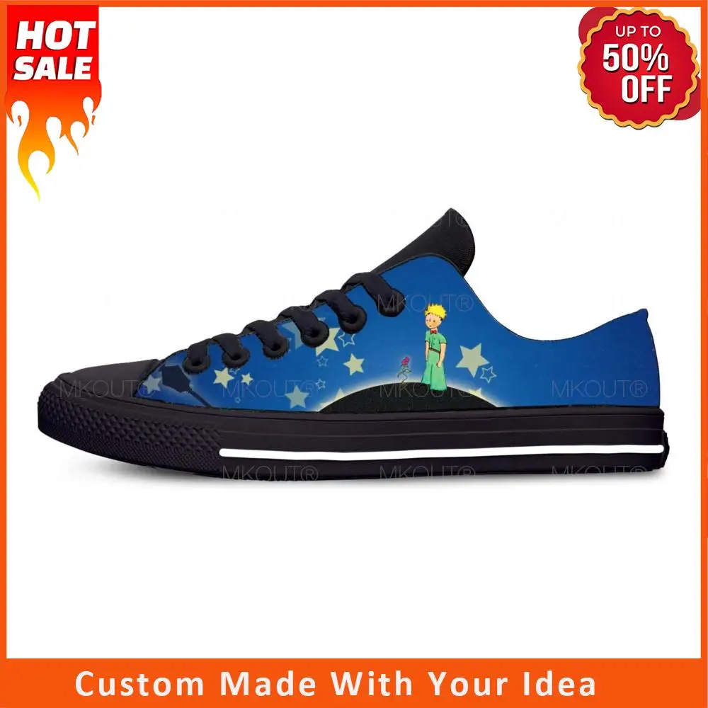 

Кроссовки унисекс из аниме «Маленький принц», крутые Смешные повседневные тканевые туфли с низким верхом, удобные дышащие сникерсы с 3D принтом манги