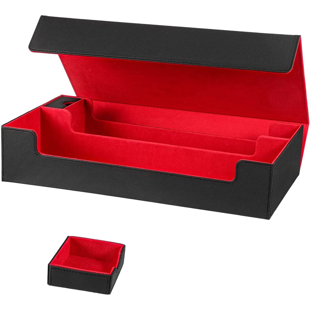 

Card Deck Boxes Holds 550+ Mtg Deck Box Card Storage Box Magnetic Trading Cards Guard Box for Game Cards 16 X 7.7 X 3.5 Inches