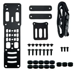 Tactical Metal Modular Drop Leg Holster Adapter with Strap for Airsoft and Hunting Accessories (BLACK)