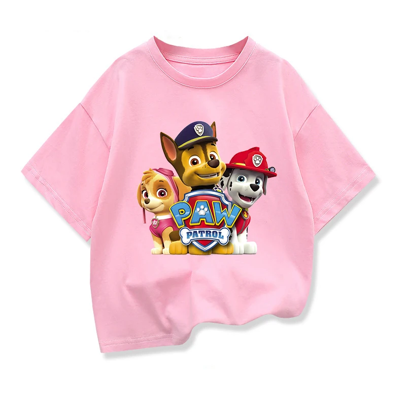 Paw Patrol Kids t shirts Dogs Printed Cartoon T Shirt for Boys Summer Animal Printing Boy T Shirt Tops Tees Children Clothes 6