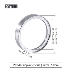 Magnetic Aluminum Dosing Funnel for Espresso Portafilter Barista Tools (51mm - Silver)
