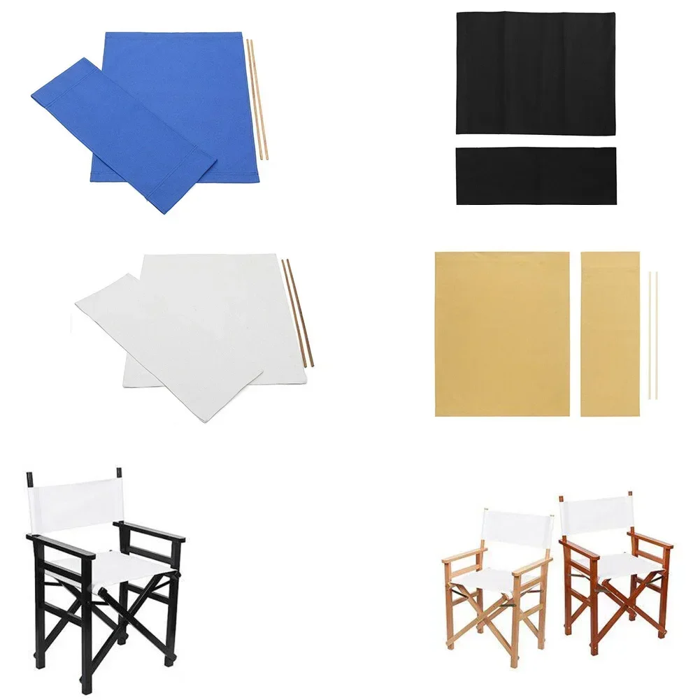 Washable Chair Seat Covers Kit Director Chair Seat Replacement Canvas Cover with Stick Accessories For Outdoor Camping Fishing 3