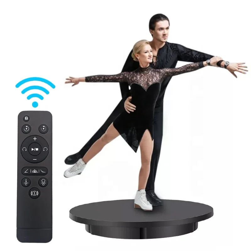 

360 Photo Booth 100kgs Load 60cm Remote Control Display Stand Selfie Platform Electric Turntable