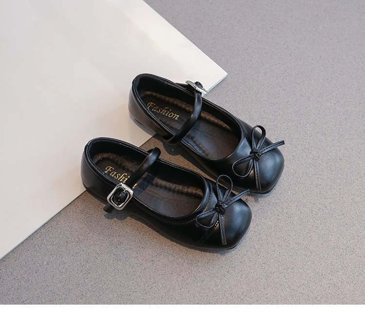 2025 Frühling Herbst Mädchen Prinzessin Lederschuhe Mode Kinder Mary Janes Simple Classic mit Schleife-Knoten Chic Größe 26-37 Nagelneu – Detail 10