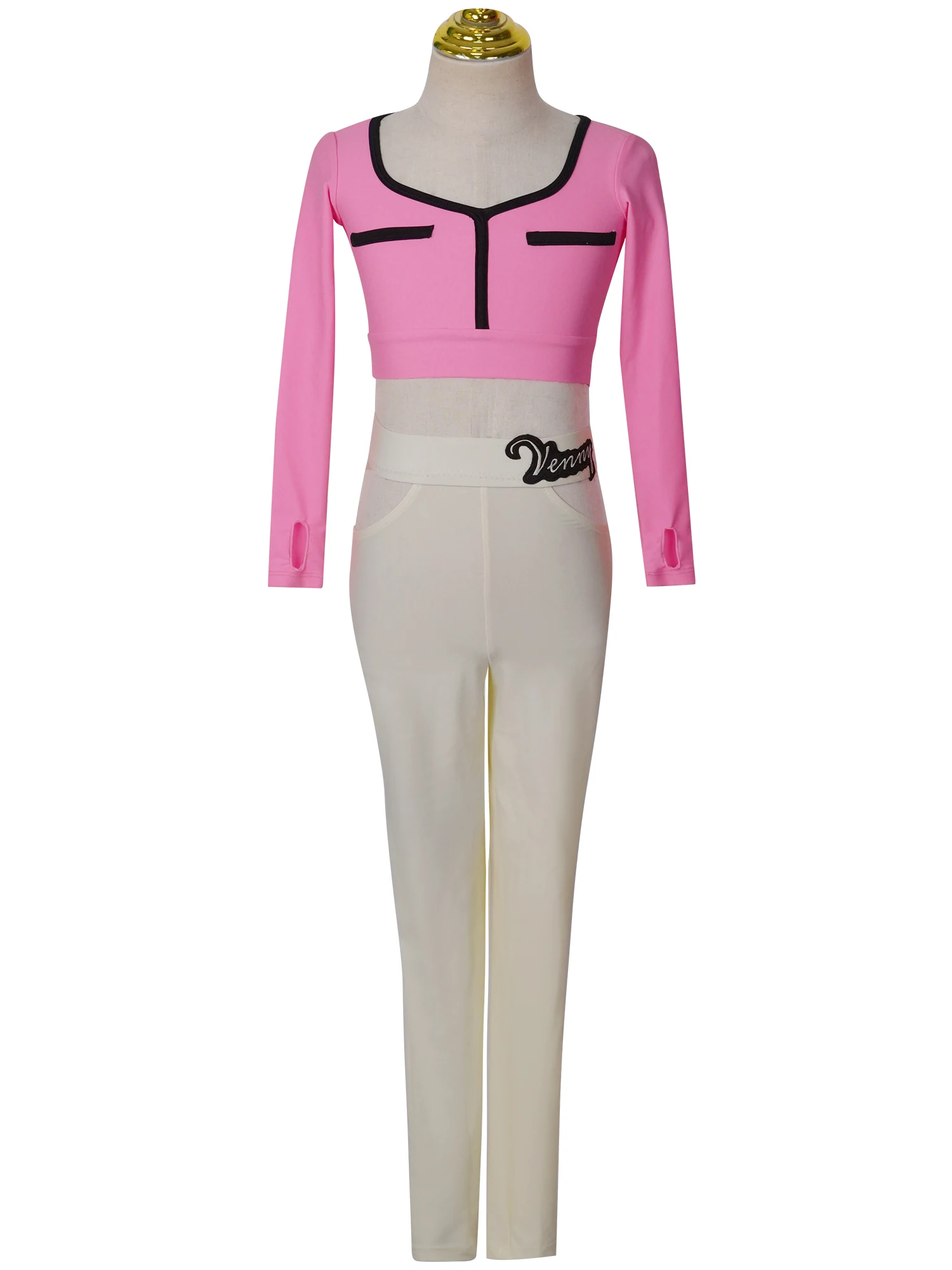 VENNY Latin dance dress separate long sleeve training dress for girls and children professional tight dance pants