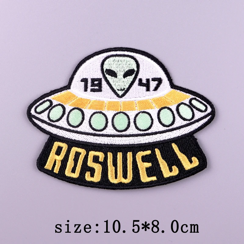 Verliezer Get in UFO Alien X File Patch Geborduurde Applique Badge Ijzer Op Naai Embleem