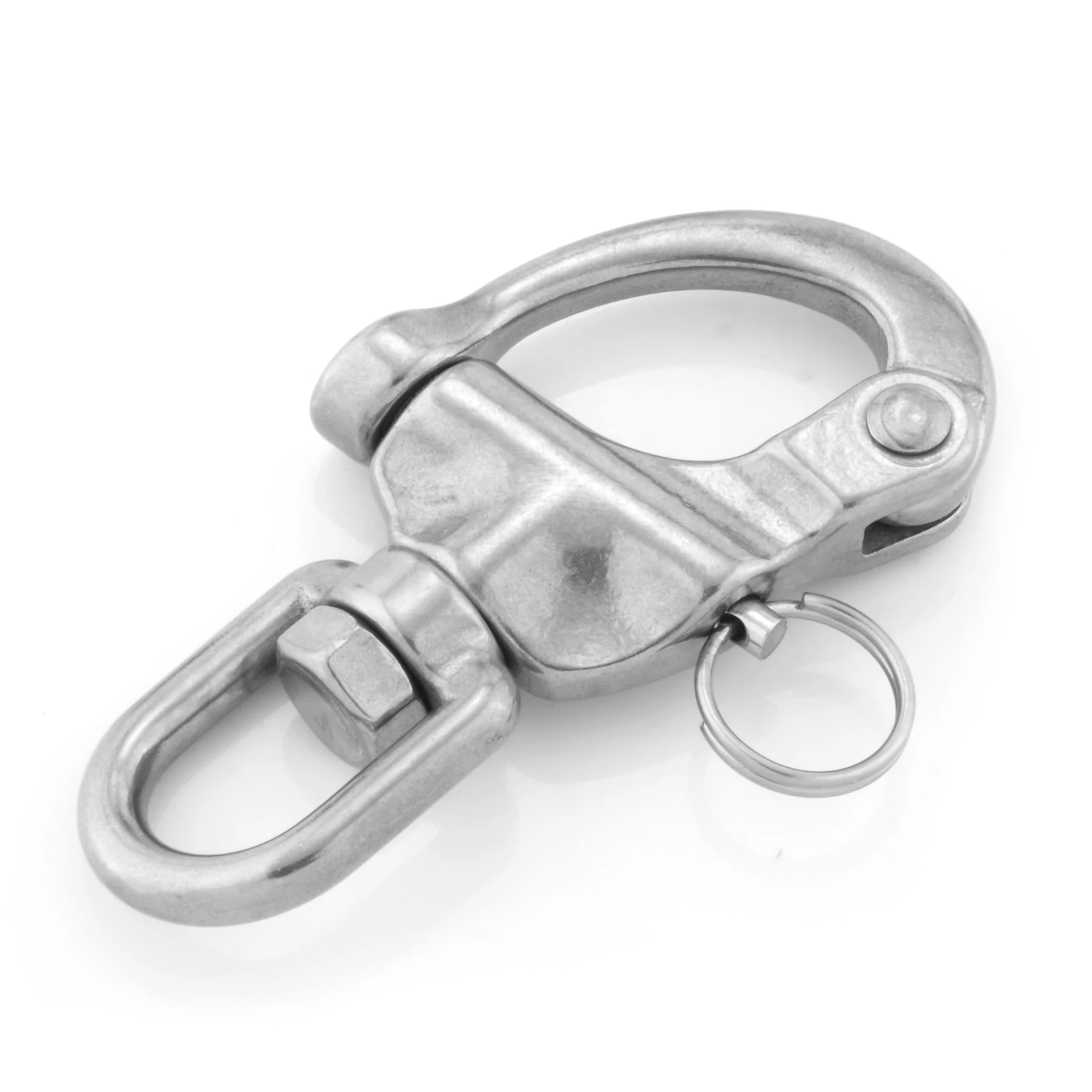 1Pc Stainless Steel 316 Spinnaker Swivel Snap Hook 87Mm Marine Grade Shackle Pin Quick Release Boating Anchor Camp Chain Hiking