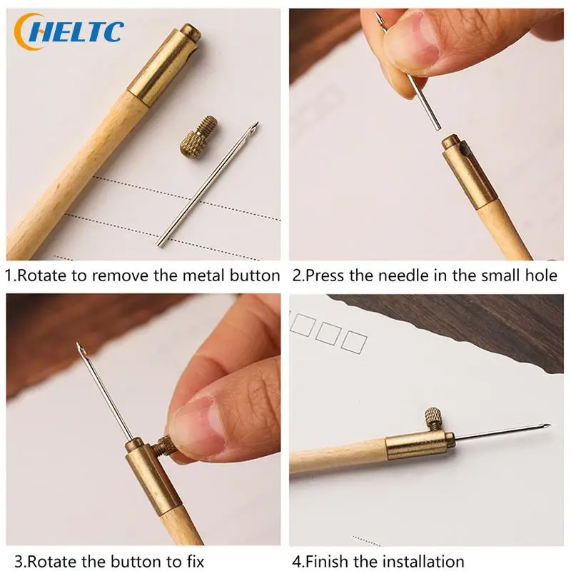 LMDZ Embroidery Punch Needle with 3 Needles Punch Pen Embroidery Cross Stitch Craft Kit French Crochet for Sewing Knitting sewing needles,crochet needles,sewing knitting tools,embroidery kit