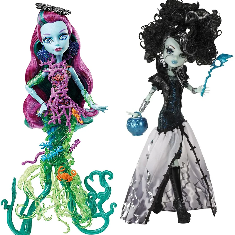 Original Monster High Ghouls Rule Frankie Stein Doll Scaris City of Frights Abbey Bominable Great Scarrier Reef Toys For Girls