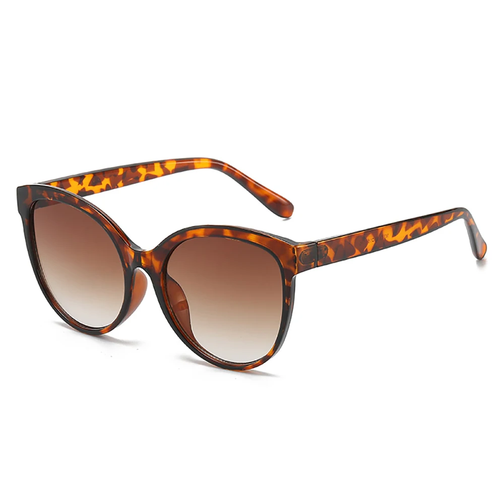 1pcs New Cat Eye Sunglasses Woman Fashion Big Frame Cat Sun Glasses Female Retro Shades UV400 Black White Color Oculos De Sol