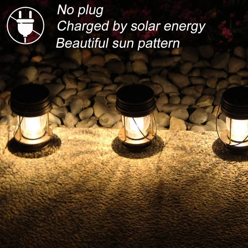 decorative solar lights Hanging Solar Lights Dark Automatic Lighting Induction Outdoor Waterproof Retro Lanterns with Handle Yard Patio Garden Decoratio solar security light with motion sensor