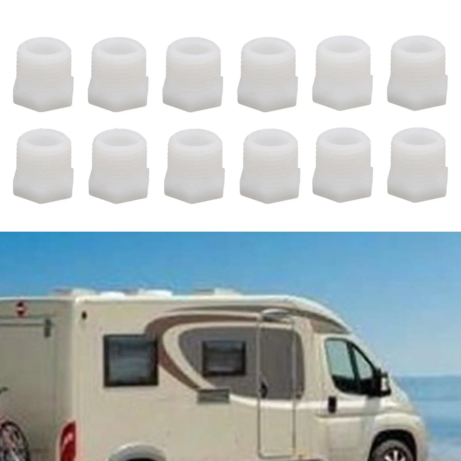 

12x Water Heater Drain Plugs Repair Good Performance Convenient Installation Spare Parts Replacement for Camper Trailer RV