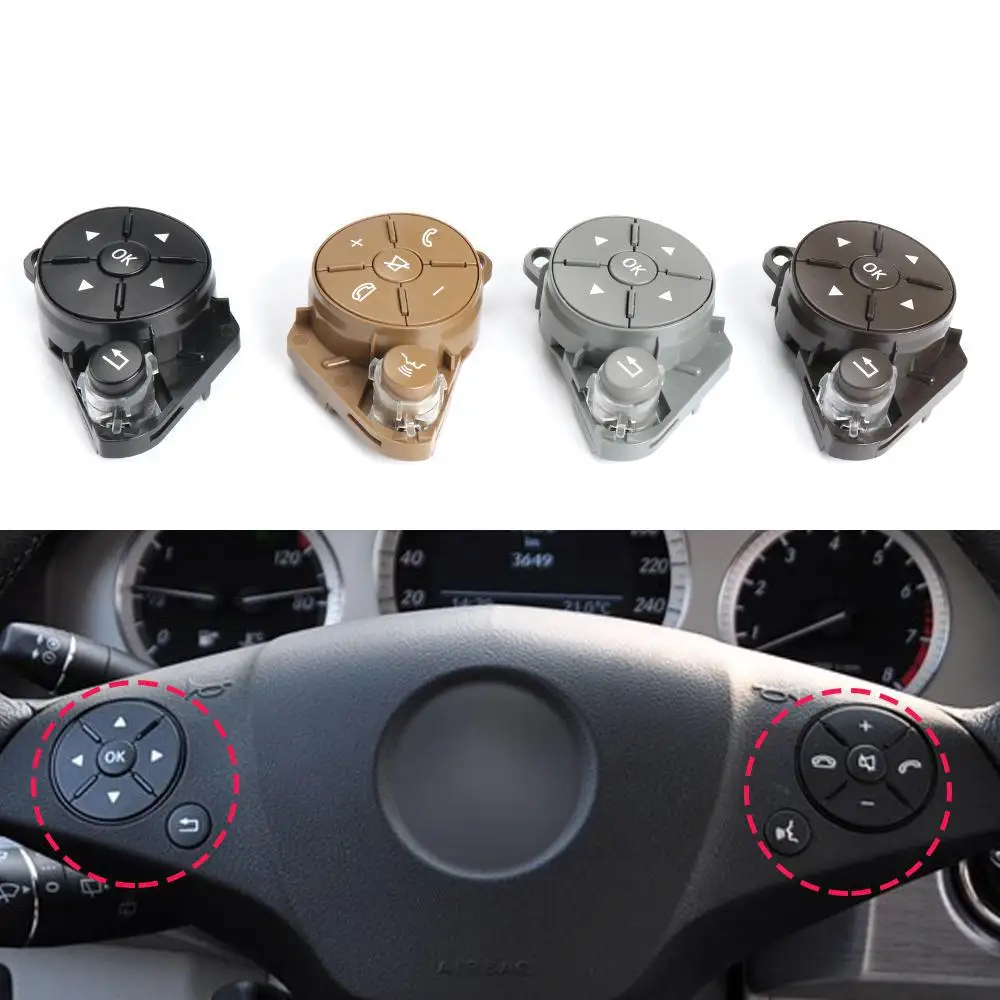 Car Interior Multi-Function Steering Wheel Switch Buttons Audio Control Button Assembly steering wheel switch For Benz W204 W207 W212 X204 2007-2013