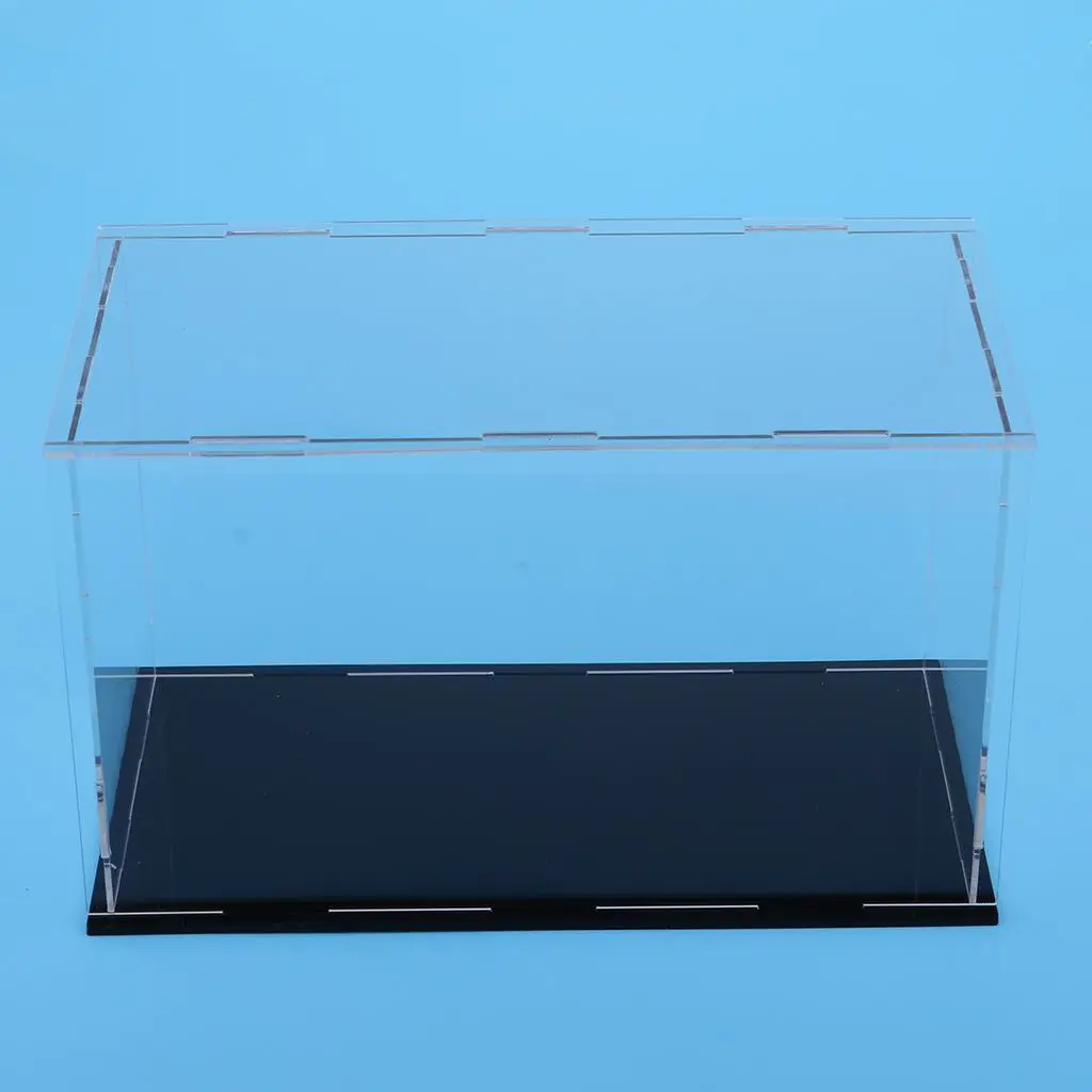 Clear Acrylic Display Case Assemble Countertop Organizer Stand Dustproof Showcase for Action Figures Toys Collectibles (25xcm)