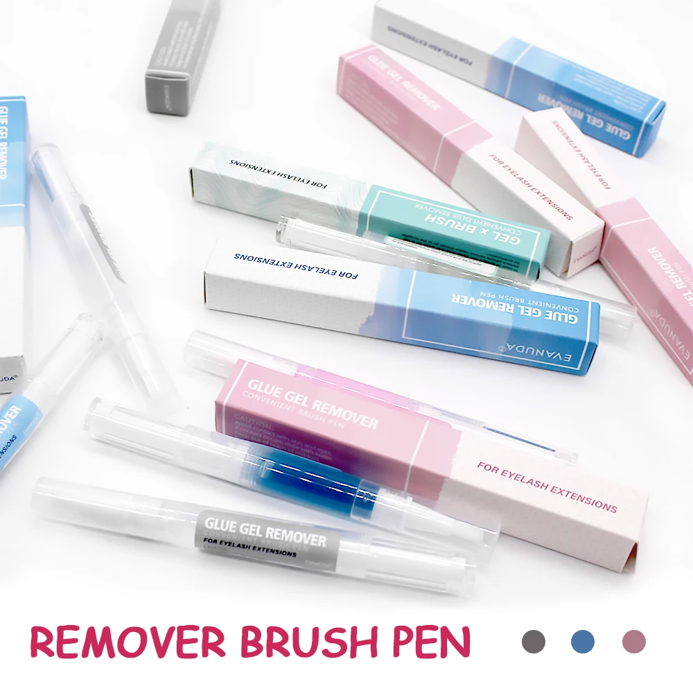 

5 Bottles Eyelash Extension Glue Remover Brush Pen Professional Fast Removing Glue Gel Convenient Cleaner Fake Lashes Tools