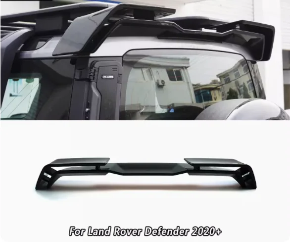 

For Land Rover Defender 90 110 2020 2021 2022 2023 ABS Glossy Black Car Rear Wing Trunk Lip Roof Double-Deck Spoiler