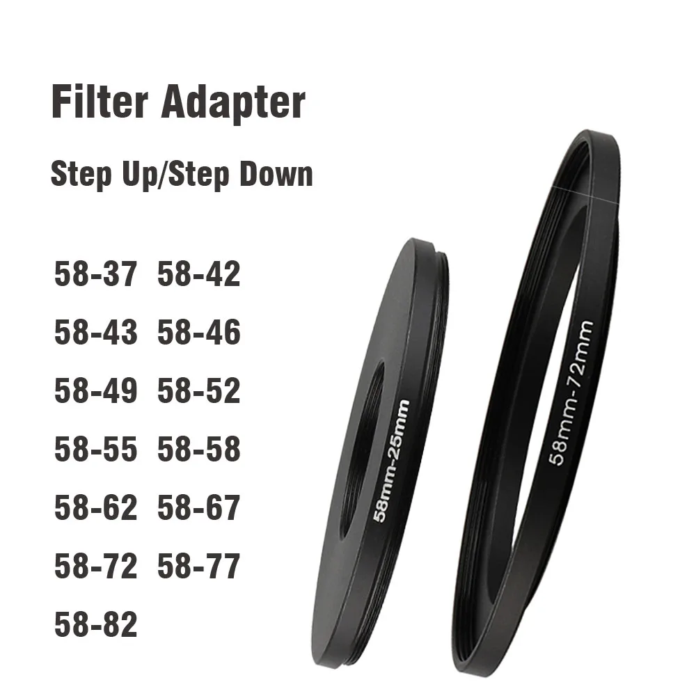 Fotocamere Autoriparabile 43 Mm A 58 Mm Filtro Adattatore Step Up In - Foto 12