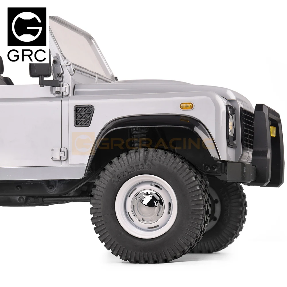 Ensemble de 4 roues métalliques GRC 1.9 pouces pour tank robot RC, prêtes à être montées sur le châssis