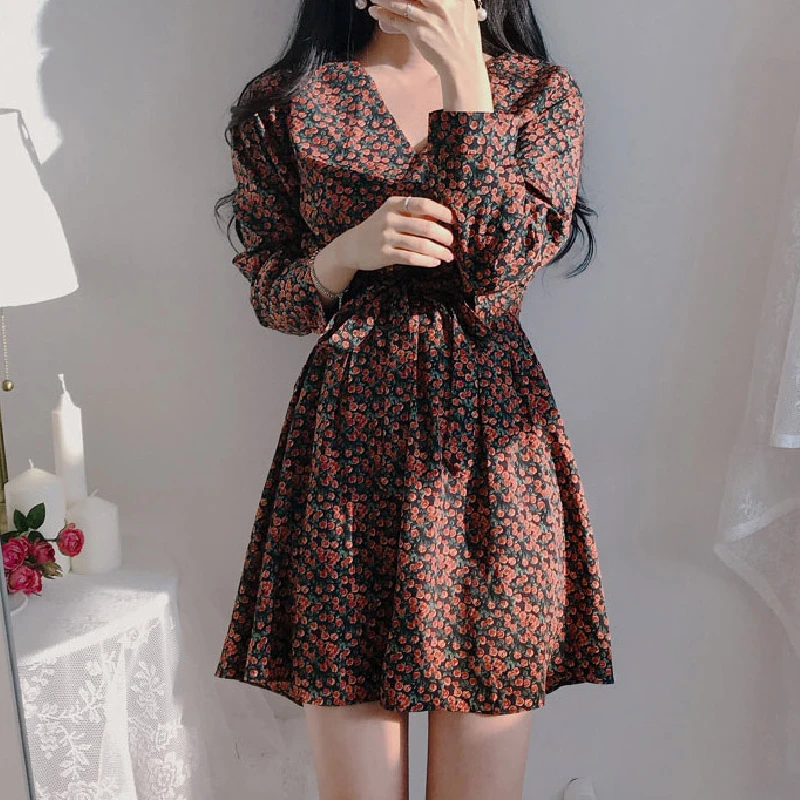 Summer Women'S Dress 2021 Floral Print Long Evening Female Vintage Maxi Party Beach Women Dresses Fall Casual Light Prom | Женская