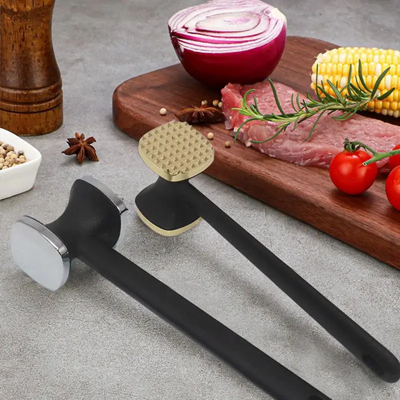 Meat Smasher Tool Meat Hammer, Meat Beater Food Mallet Meat Pounder Pounder  Flattener Dual Sided Meat Mallet Stainless Steel Tenderizer Cooking