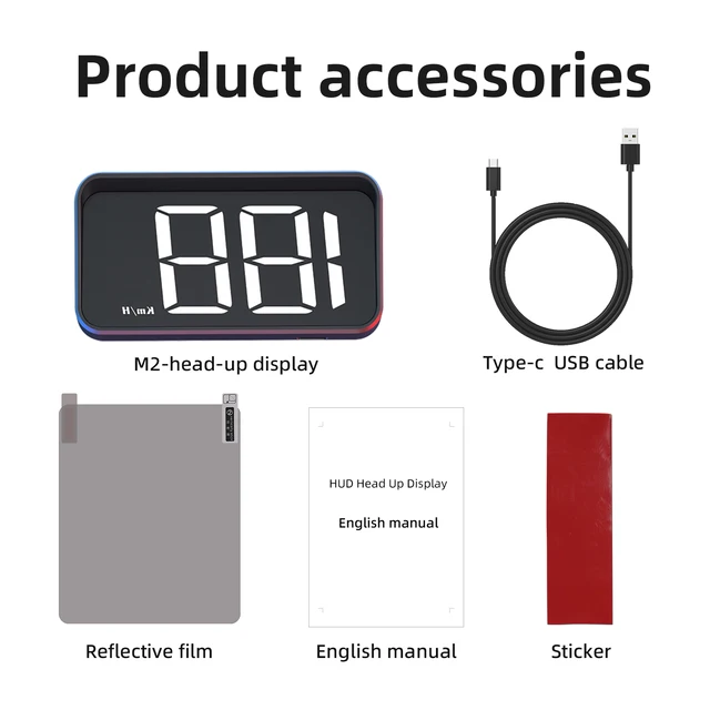 GPS HUD Digital Speedometer Display 6
