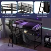 Twin Metal Loft Bed with Desk and Cabinet Loft Bed Twin Size Bed Frames Loft drawer top of wood to increase the service life. 2