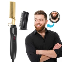 Professional Hair Straightener Flat Iron Hot Heating Comb Straightener Hair Smoothing Brush Corrugation Curling Iron Styler 1