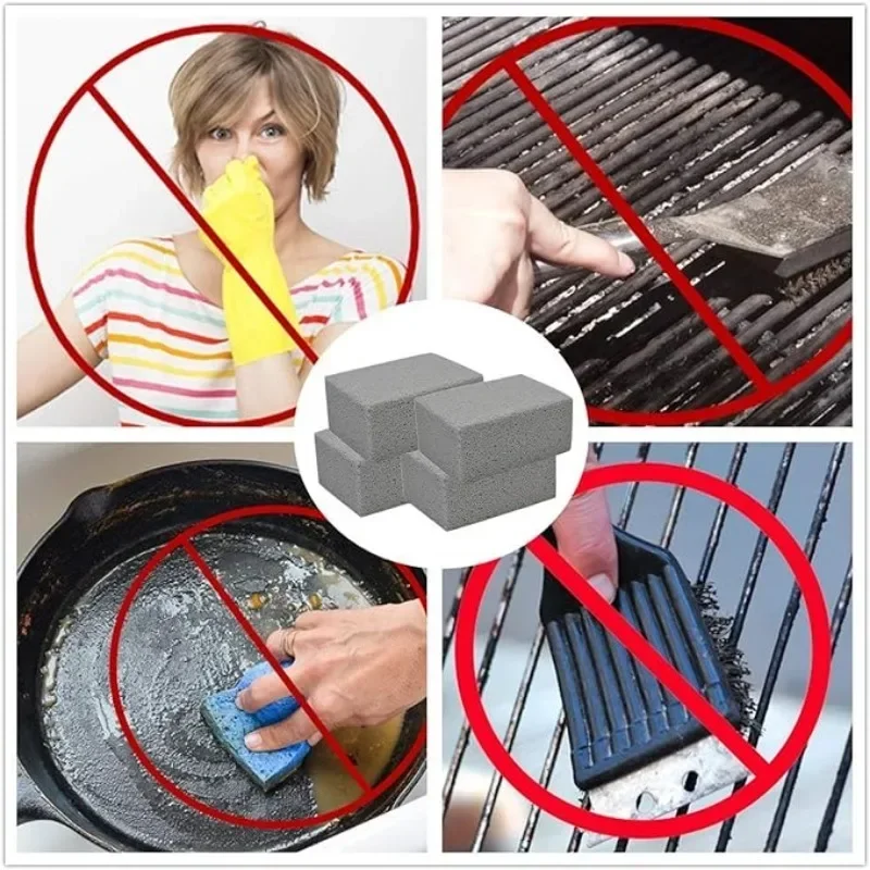 Barbecue Grill Cleaning Brick Grill Foam Glass Cleaning Stone Pumice Stone Brick 10PCS Outdoor Kitchen Tools