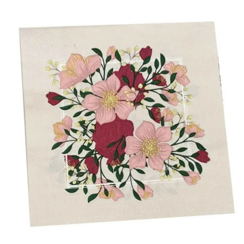 Colourful Printed Napkins Flowers and Grass Models Baking Western Restaurant Special Paper Square Paper Placemats 33