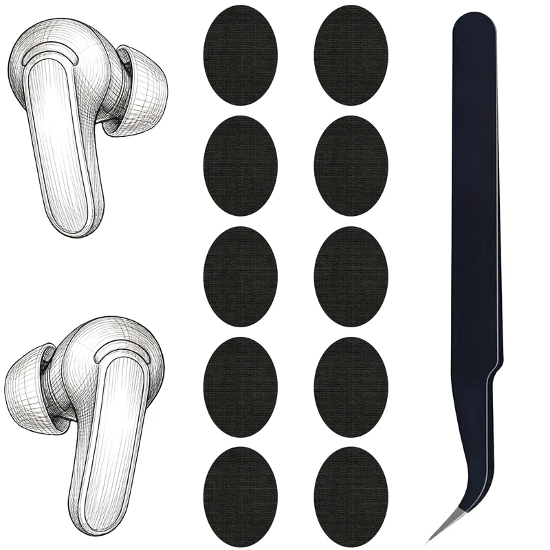 Earbud Dust Filter Mesh Replacement for Skullcandy Rail ANC/Rail / Dime 3 Wireless Earbuds, 10 Pieces