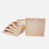 4 Pcs Tree Coaster Puzzle Mat Puzzles Serving Storage Tray Toy Holder Wooden Trays Blocks Toys Three-dimensional 4