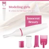 Women Hair Removal 5 in 1 Multifunction Electric Shaving Female Shaving Machine Mini Shaver Trimmer Razor for Eyebrow Underarm 4