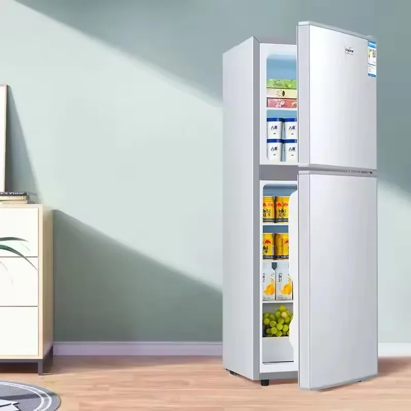 Vertical Household Double Door Refrigerator Large Capacity Energy-saving Compact Freezer Refrigerator