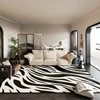 Abstract Black White Striped Rug Art Luxury Decorative Carpet Soft Large Size Living Room Carpets Machine Washable Bedroom Rugs 1