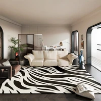 Abstract Black White Striped Rug Art Luxury Decorative Carpet Soft Large Size Living Room Carpets Machine Washable Bedroom Rugs 1