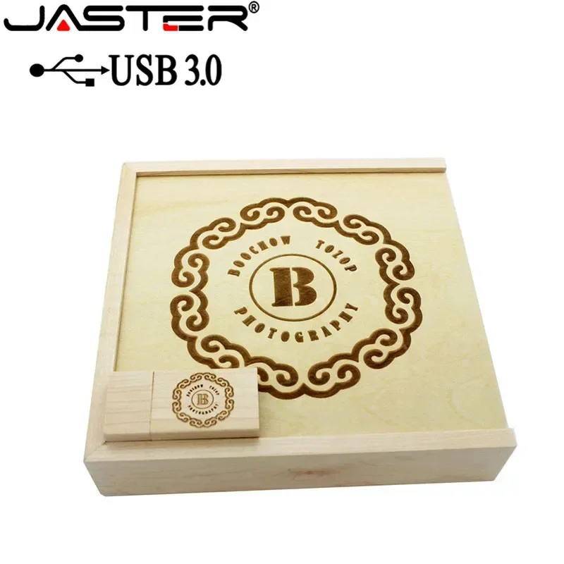 Jaster-álbum de Fotos de Madeira com Caixa de Presente Usb 3.0 Flash Drive Pendrive Presente de Casamento Logotipo Livre 1pc 16gb 32gb 64gb - Imagem 6