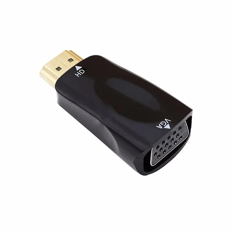 Hdmi Compatible Vga Cable Converter Male To Female Adapter 3.5mm Jack Audio Hd 1080p For Pc Laptop Tablet