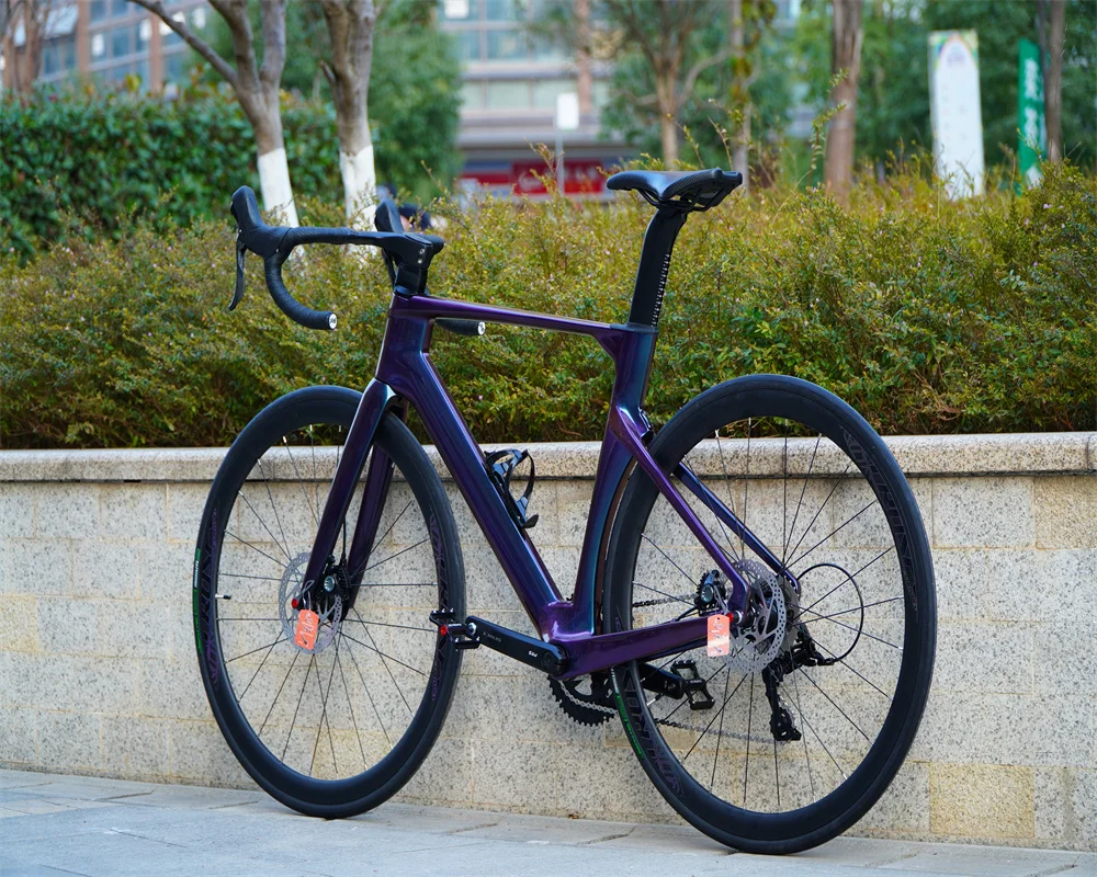 TWITTER R10 RS-24S T800 Carbon Fiber Road Bike 12*142mm Thru Axle Disc Brake Fully hidden inner traces 700C carbon road bike