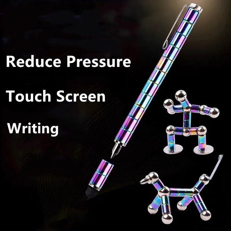 Ballpoint Pen Capacitive Stylus Rotating Pen Fidget Spinner Toy Fidget Pen  