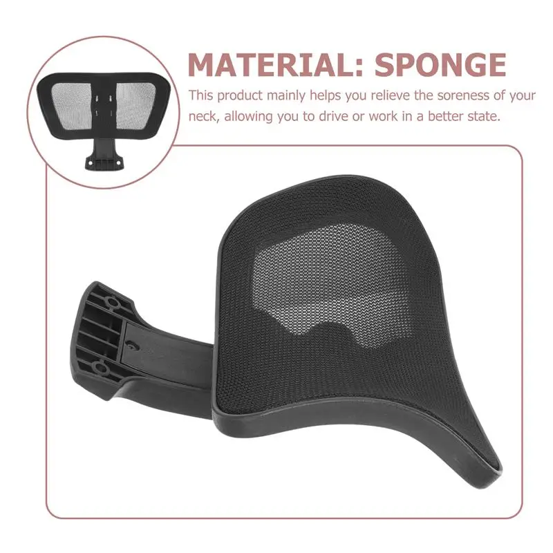 1pc Office Chair Headrest Cushion Adjustable Sponge Mesh Head Pillow Computer Chair Lift Work Chair Head Support Rest Pillow
