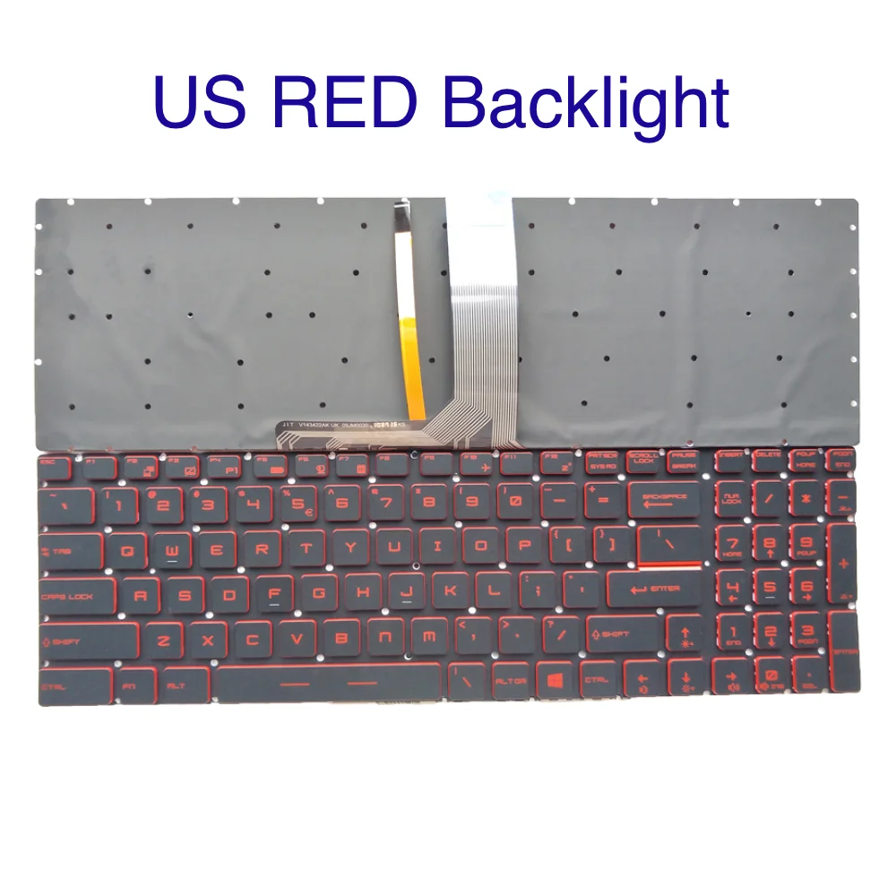 Teclado Retroiluminado Árabe us ar para Msi Ms16jd Ms-16je Ms-16jf Ms-16p6 Ms-16u1 Ms-16u4 Ms-1799 Inglês V143422ak V143422k1 Novo - Imagem 5