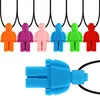 Baby BPA Free Molar Stick Rod Sensory Robot Chewing Pendant Necklace Silicone Chew Baby Teether Toy 1