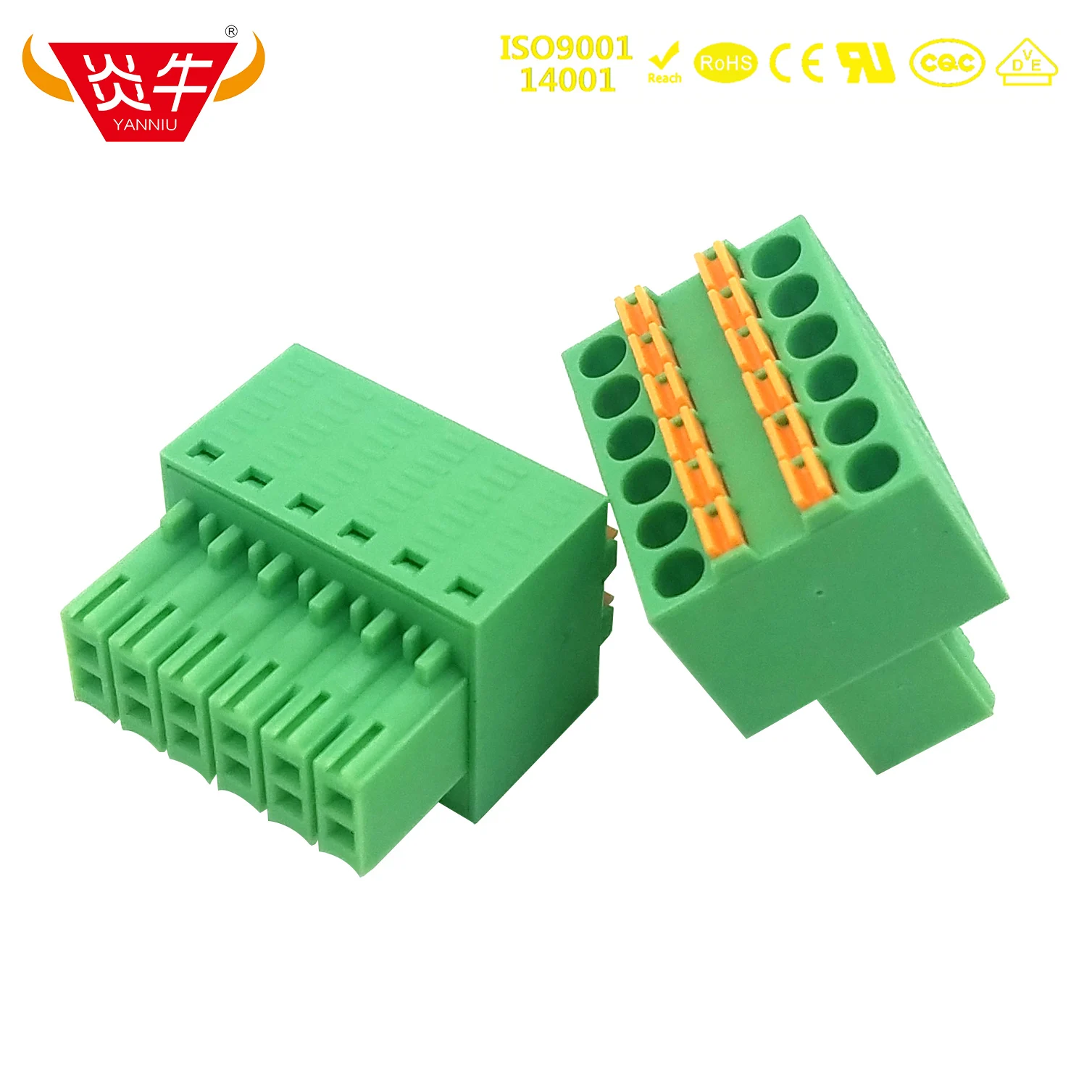 10Pcs KF2EDGKEH 3.5 2P ~ 12P FEMALE PCB CONNECTOR PLUGGABLE PLUG-IN Double Row BLOCKS Orange PHOENIX CONTACT YANNIU KEFA 5 pins female waterproof marine underwater pluggable connector watertight bulkhead electric connectors for rov