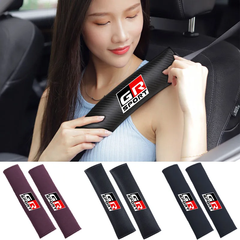 

Safety car interior seat belt cover safety cover For Toyota GR Sport Gazoo Racing Yaris 86 Corolla Hilux Supra C-HR Accessories