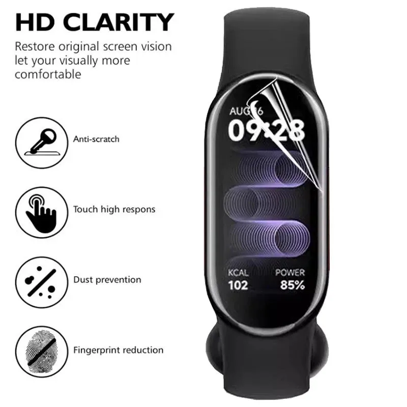 5/10 pezzi pellicola idrogel per Xiaomi Mi Band 10 9 protezione dello schermo pellicole protettive morbide per Miband10 Miband9 Smart Band accessori - immagine 2