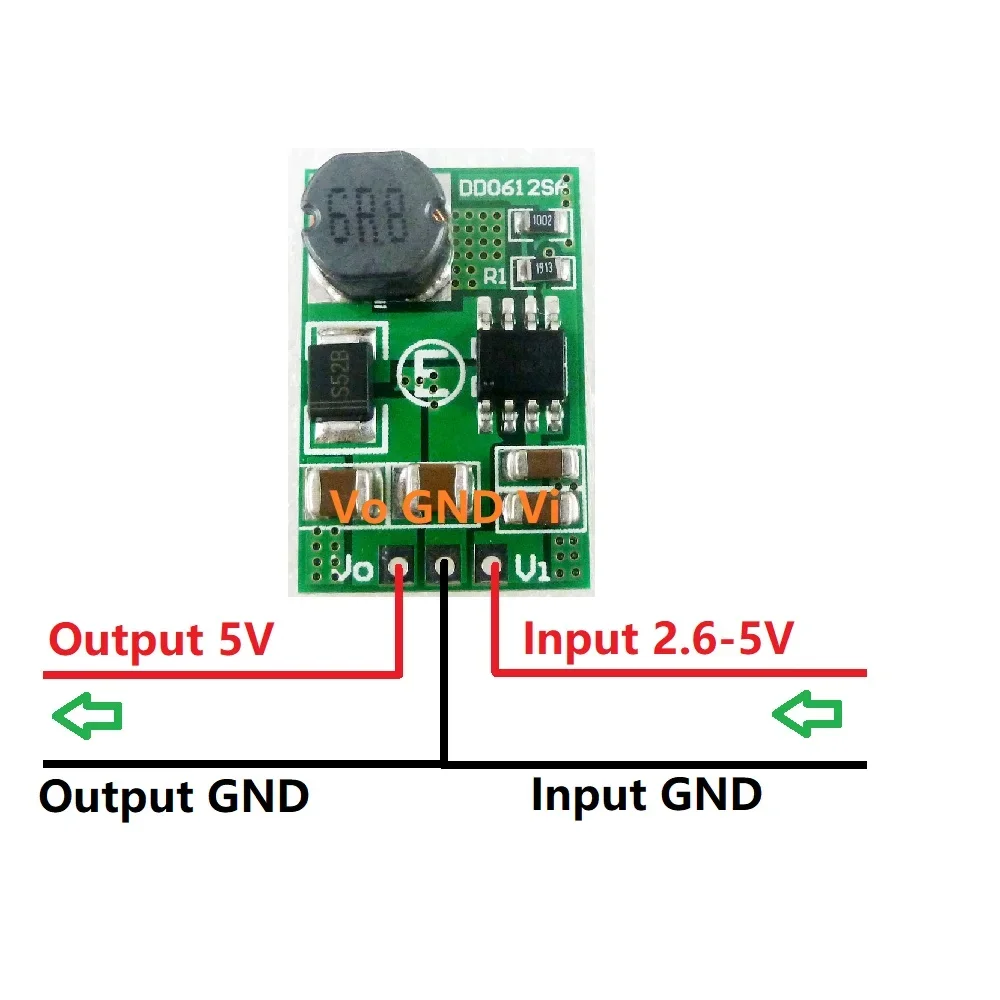 

DD0612SA 3.5A DC-DC 3V 3.3V 3.7V 4.2V 5V to 5V 6V 9V 12V Step-up Boost Converter Voltage Regulate Power Supply Module Board