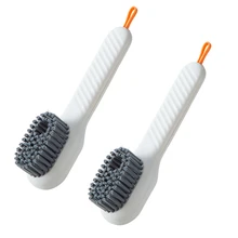  New 2/1PC Cleaning Brush Soft Bristled Liquid Shoe Brush Long Handle Brush Clothes Brush Shoe Clothing Board Brush Cleaning Tool 