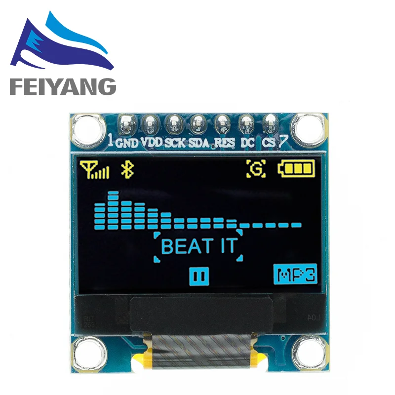 Display LCD WEISS 1,3" SPI Seriell 128X64 OLED LCD LED Display Modul Für Arduino Pro