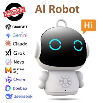Smart AI Robot WiFi Giocattoli per l'educazione precoce per bambini Riconoscimento vocale e macchina per l'apprendimento educativo interattivo vocale