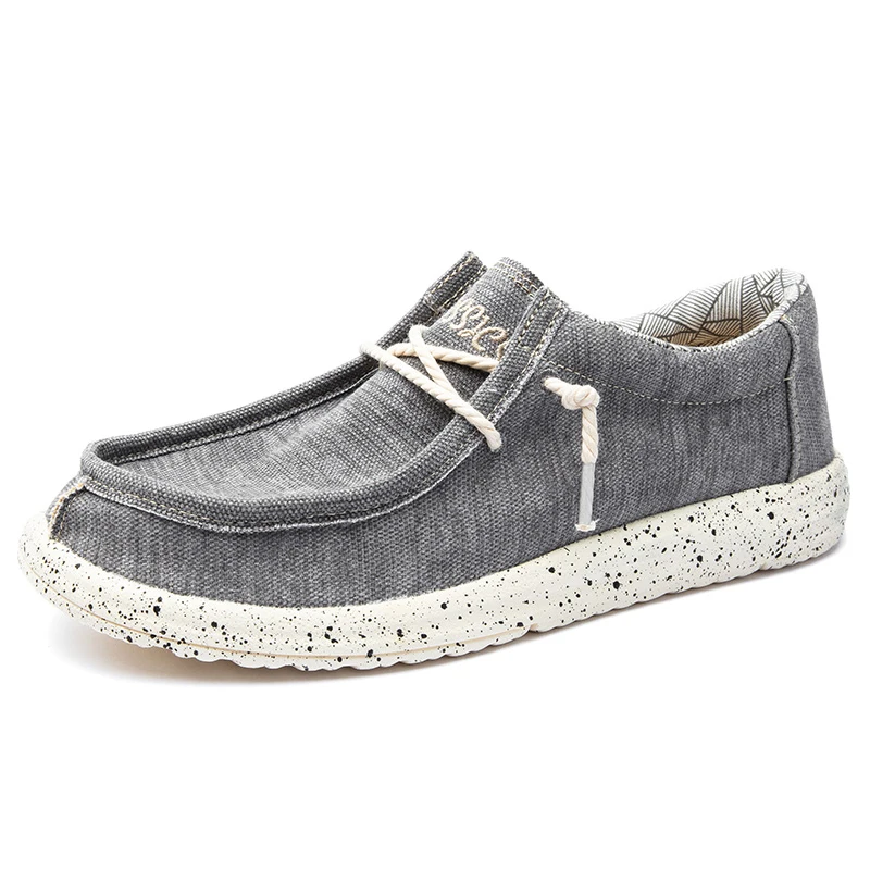 Dude Shoes Men Canvas Shoes Summer Casual Loafers Men's Moccasins Breathable Plus Big Size 48 49 50